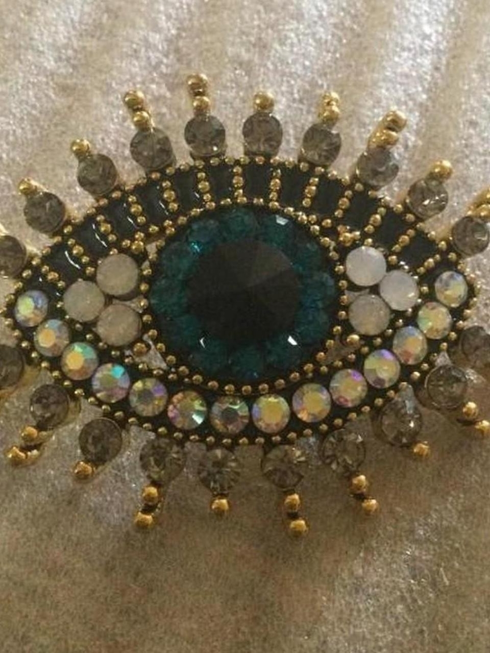 Rhinestone Nazar Pin